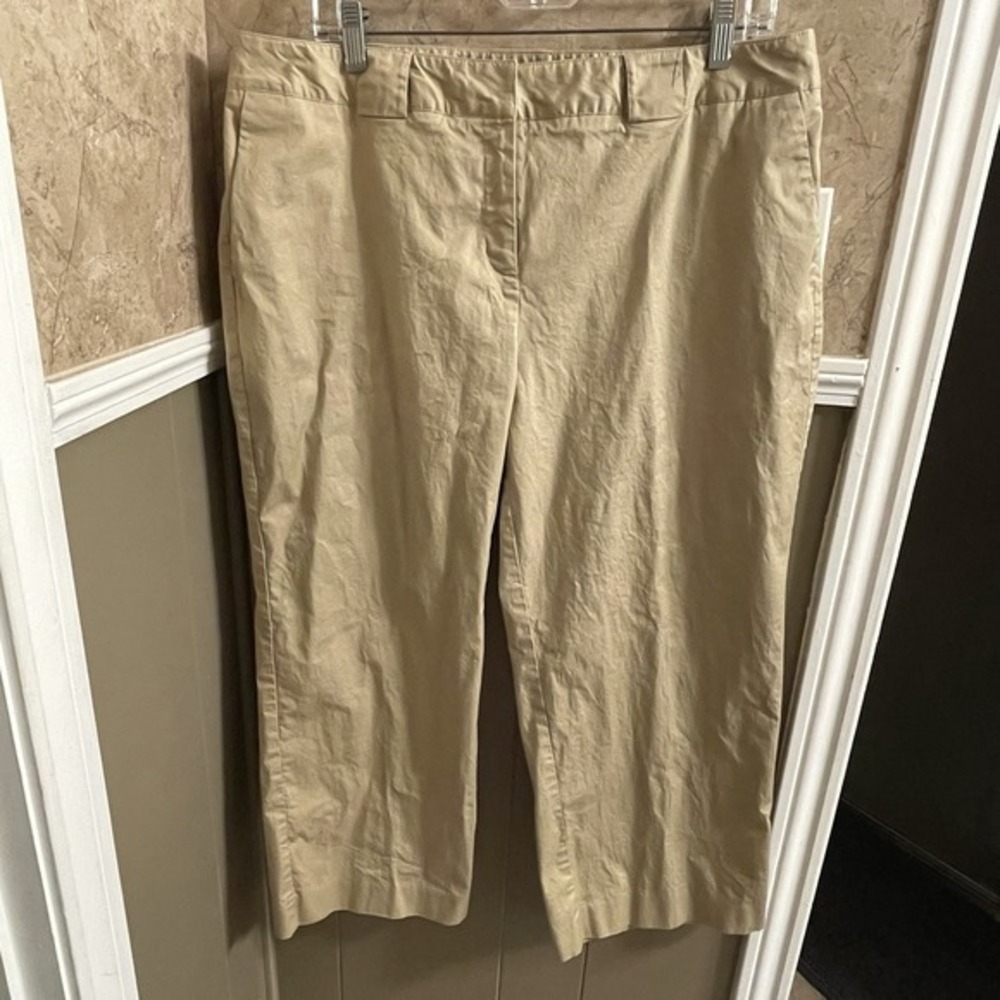 Norton McNaughton Tan‎ Capris Pants Women's Size 14 Stretch